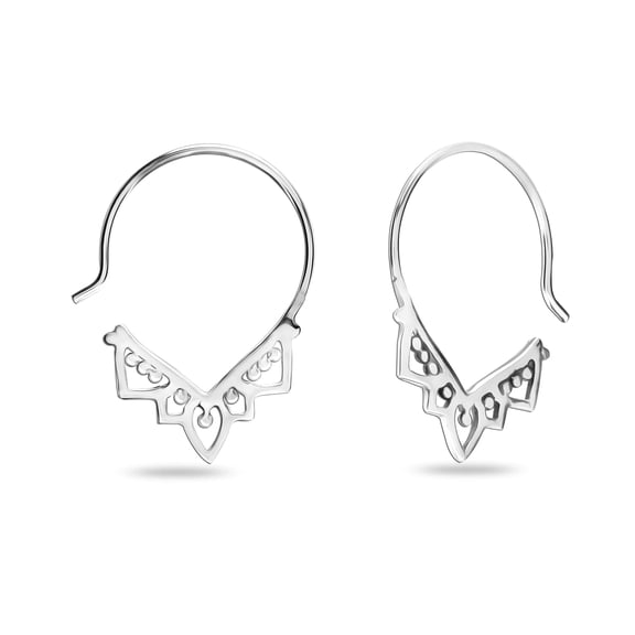 LeCalla 925 Sterling Silver Light-Weight Wire Threader Earrings Jewelry Gifts for Women and Teen 25MM