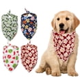 thumbnail image 3 of Pet Bandana - Adjustable Size Triangular Shape - Breathable Comfortable to Wear - Soft Cute Floral Print Dog Cat Collar Scarf for Small Medium Pets, 3 of 8