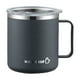 thumbnail image 2 of Taza de agua aislante de acero inoxidable 400ml – Vaso de café de doble pared con tapa empujante, impermeable, resistente, para bebidas calientes y frías, Negra/blanca/gris, 2 of 8