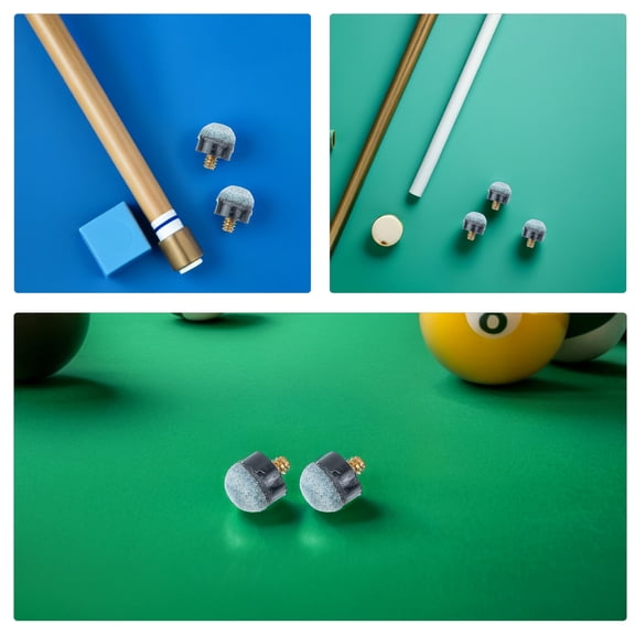 LOLIPPYY 30 Pieces Pre-Shaped Screw-On Pool Cue Tips Replacement for Snooker and Pool Stick
