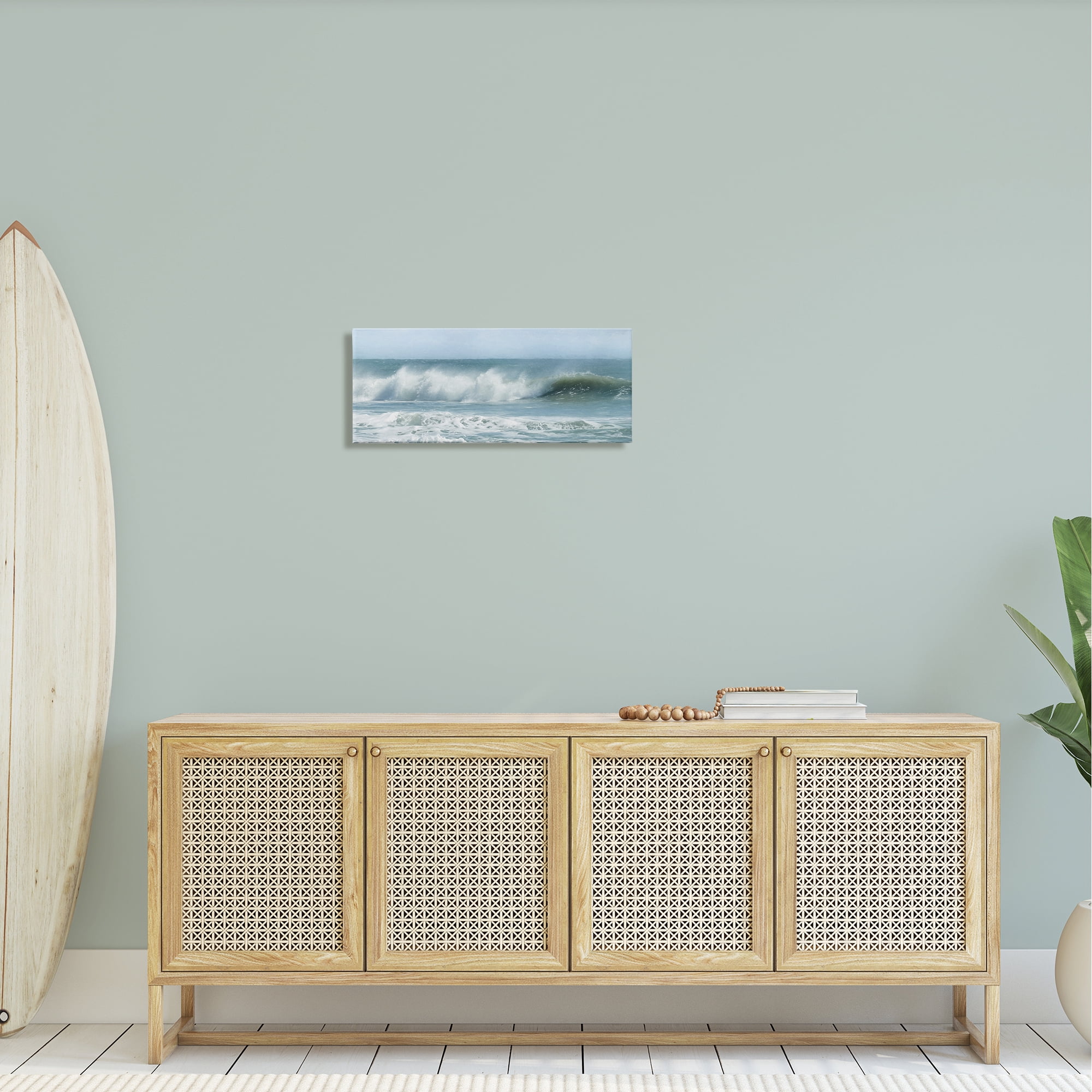 Stupell Rolling Sea Waves Ocean Landscape Photography Gallery Wrapped Canvas Print Wall Art