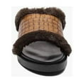 thumbnail image 6 of Stacy Adams Monty Slide Sandal Crocodile Print Faux Fur Cognac 25560-221, 6 of 7