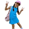 thumbnail image 5 of Summer Outfits for Children Girls Size 10-12 Two Piece Outfits Cute Clothing Sets Vacation Tank Topss Top and Skirts Athletic Tracksuit Blue 3-4 Years, 5 of 6