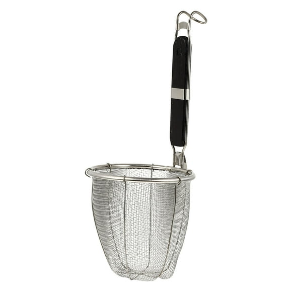 UPGRATOR Ramen Basket Strainer Wooden Stainless Steel Simple Design Cooking Aid 1Pack