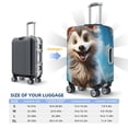 thumbnail image 3 of Cauagu Blue Sky Cute Wolf Print Travel Luggage Cover,Travel Dust-proof Suitcase Cover Softside Suitcase Protector for 18-32inch,Not Included Suitcase, 3 of 8