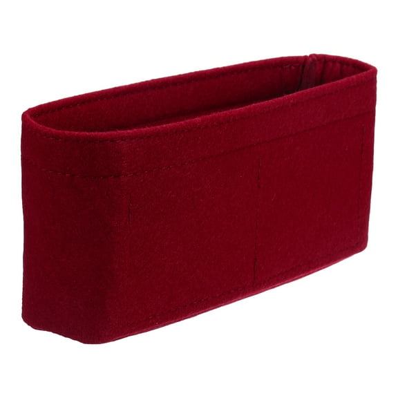 Purse Organizer Insert, Felt Handbag Shaper, 7.5"x2"x4", Burgundy