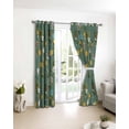 thumbnail image 5 of Spring Flowers Blackout Curtains for Bedroom Living Room, White Teal Floral Lemon Leaf Hummingbird Green 63 In Long Thermal Insulated Room Darkening Drapes Grommet Window Treatments, 42 x 63 In, 5 of 9