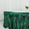thumbnail image 4 of BalsaCircle 14 feet x 29" Satin Drape Banquet Table Skirt Hunter Green, 4 of 8