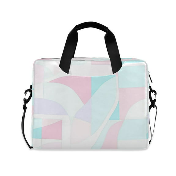 16" Laptop Tote Bag Laptop Sleeve Case Computer Briefcase for Work & Travel Pink Geometric Straight Line