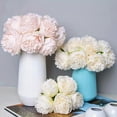 thumbnail image 6 of 10pcs Artificial Peony Flowers with Silky Petals & Realistic Leaves - Faux Peonies for Wedding, Home, Office, Thanksgiving Decor - Floral Arrangement, Home Decoration, Elegant Flower Design, 6 of 10