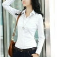 thumbnail image 4 of Women long Sleeve Blouses Shirts Elegant Summer Korean Fashion Work Casual Tops, 4 of 7