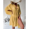 thumbnail image 3 of Swimsuit Cover Up for Women Plus Size Button Up Shirts Chiffon Kimono Cardigan Casual Beach Cover Ups Shermie, 3 of 6