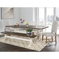 thumbnail image 6 of Pemberly Row 94" Reclaimed Pine Dining Table in Lark Brown/Antique White, 6 of 8