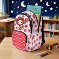 thumbnail image 4 of Whosucclay Strawberry & White Polka Dot Pattern Kids Backpack with Lightweight Adjustable Straps School Bag, Multi-Pockets 17 Inch Bookbag for Travel Hiking, 4 of 8