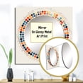 thumbnail image 3 of Designart "Boho Mandala Retro Blue And Orange II" Boho Mandala Square Mirror For Wall Decor - Large Blue Square Printed Wall Mirror Art - Square Traditional Mirror - Wall Mounted Square Large Mirror, 3 of 5