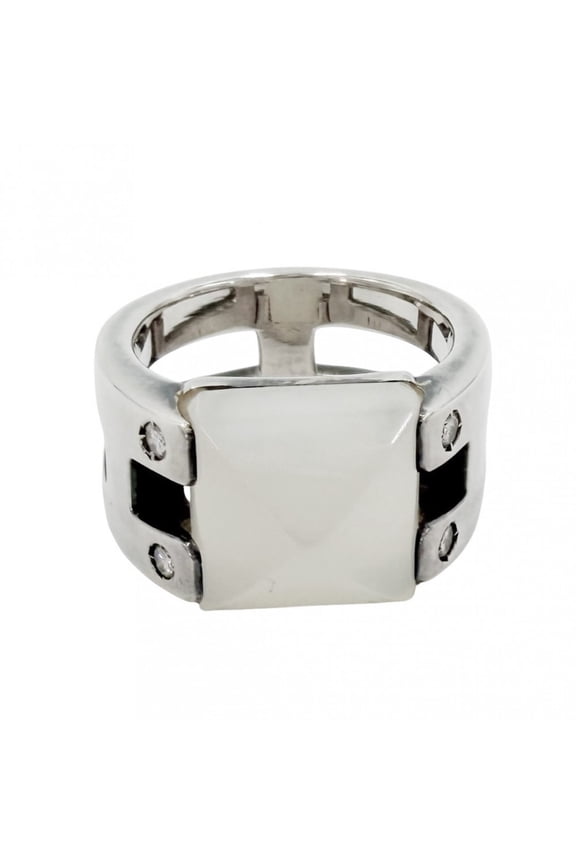 Pre-Owned Hermes ring for women, Medor design, vintage jewelry, size 52, 925 sterling silver,...