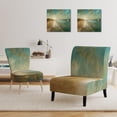 thumbnail image 3 of Designart "Coastal Pastel Horizon" Upholstered Nautical & Coastal Accent Chair - Arm Chair, 3 of 5