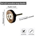 thumbnail image 5 of Perilla Home Set of 6 Daisy Flower MOP Wooden Cabinet Knobs Decorative Antique Knobs for Home Kitchen Cabinet Hardware Cupboard Door Dresser Wardrobe and Drawer Pull Handle, 5 of 7