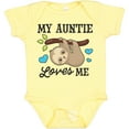 thumbnail image 3 of Inktastic My Auntie Loves Me with Sloth and Hearts Boys or Girls Baby Bodysuit, 3 of 5