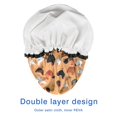thumbnail image 4 of Shower Caps,Orange Chicken Breed Pattern Waterproof Shower Cap for Women 4 Pieces,Double Reusable Hair Cover for Shower PEVA Elastic Stretch Hem, 4 of 7
