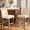 2 Chairs, variant on 42" Counter Height Dining Table, Farmhouse Square Table with Nailhead Accents and Rubberwood Legs, Rustic Bar Table for Dining Room, Kitchen Island