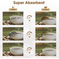 thumbnail image 6 of Coffee Mat for Countertops, Coffee Cup Wooden Sunrise Cafe Dish Drying Mat 2 Pcs for Kitchen Coffee Bar Accessories, Fit Under Coffee Maker Espresso Machine Dish Rack Hide Stain Rubber 12x19in, 6 of 6