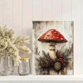 thumbnail image 2 of Qisvanset Framed Canvas Wall Art 12x16 Inch Red Mushroom Holly Woodland Holiday Wall Decor, 2 of 5