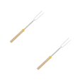 thumbnail image 1 of Oleegame 2PC Extendable Stainless Roasting Sticks 5 Pack 32" For S' Hot Dogs And Fire Yellow, 1 of 9