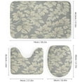 thumbnail image 3 of Bathroom Shower Curtain Sets with Rugs, Elegant Leaf Pattern Printed on Bath Room Accessories Sets, Suitable for Small Bathroom Gym Guest Bath, 72 x 72 inches, 3 of 8
