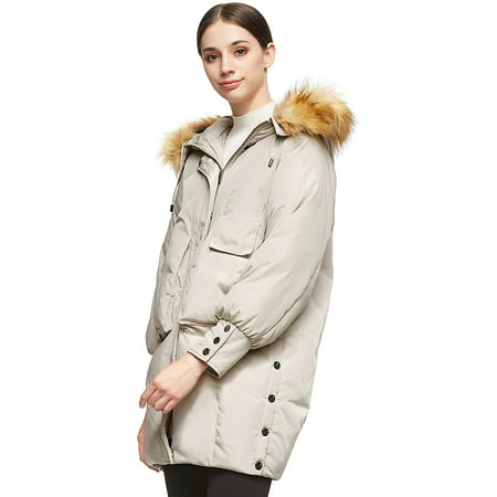 Jacket With Hood Faux Fur, Fur Cuff Coat For Womens