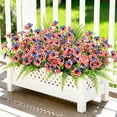 thumbnail image 2 of Scidweet Artificial Fake Flowers, 18 Bundles UV Resistant Faux Fake Silk Patriotic Flowers Plants for Outside Patio Garden Yard Porch 4th of July Home Decor, 2 of 7