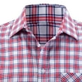 thumbnail image 6 of hotojiny Mens Dress Shirts Short Sleeve Button down Plaid Shirt Casual Regular Fit Stretch Tops Summer Wedding Vacation Shirt, 6 of 6