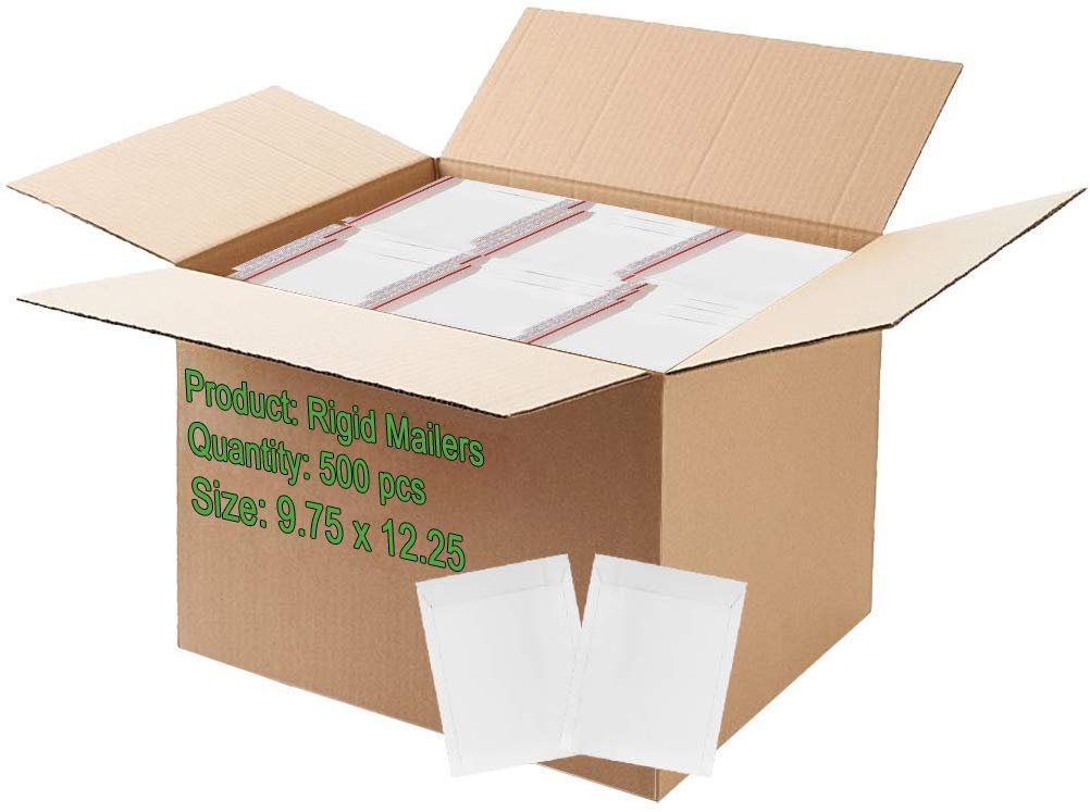 Pack of 500 Rigid Mailers 9.75 x 12.25 Paperboard mailers 9 3/4 x 12 1/