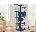 thumbnail image 1 of ZYPPPA Duty Cat Tree Tower, 70" Tall Cat Tower for Indoor Cats with Cat Scratching Post with Bed, Cat Condo, Hanging Ball, Multi-Level Cat Climbing Tower Cat Trees Furniture-Navy Blue-1, 1 of 14