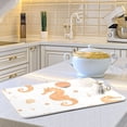 thumbnail image 6 of Yayeee Dish Drying Mat for Kitchen Counter 16"x18" Microfiber Absorbent Pad, White Seahorse, 6 of 7