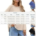 thumbnail image 2 of Women's Fall Winter Casual Knit Sweaters Long Sleeve Pullover Loose Fit Crewneck Side Split Hem Tunic Sweater Tops, 2 of 3