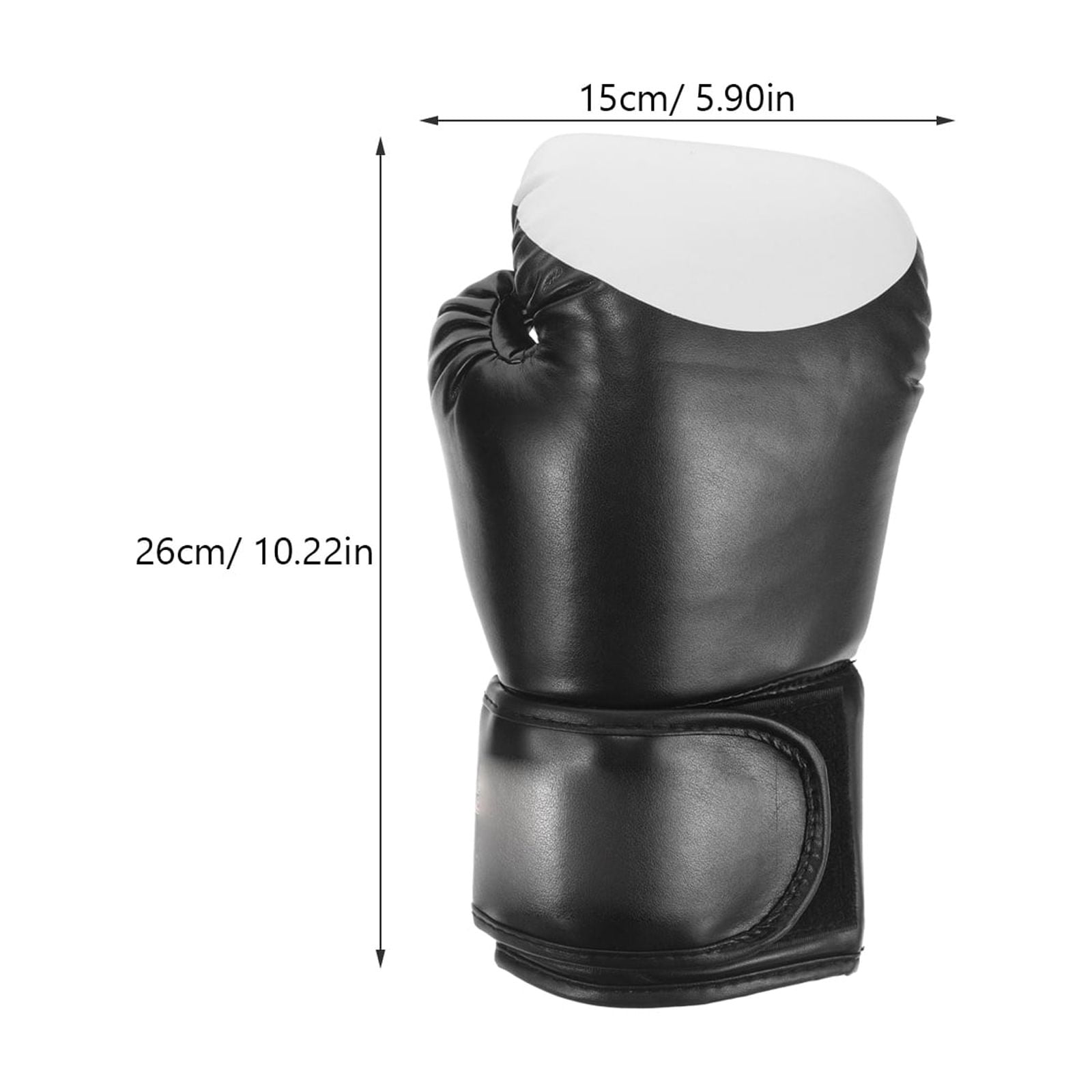 UPOUART 1Pair Training Boxing Gloves Black PU Anti Wear Gloves for Kickboxing Muay Thai Fitness