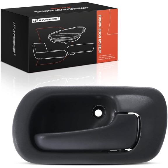 A-Premium Front or Rear Passenger Side Interior Door Handle Compatible with Honda Civic 1996-2000/2002-2005, Charcoal, Replace# 72120-S04-004ZB