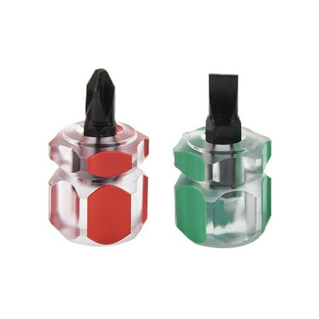 

2pcs Small Stubby Flat Head /Cross-Head Screw Driver Screwdriver Repair Tools