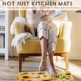 thumbnail image 2 of Sunflower Kitchen Mat Rug Set of 2- Plaid Butterfly Kitchen Rugs, Yellow Orange Watercolor Floral Sunflowers Kitchen Decor Things Kitchen Floor Mat- Sunflower Decor Accessories- 17x30 and 17x48 Inch, 2 of 6
