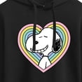 thumbnail image 3 of Peanuts - Snoopy Heart - Juniors Cropped Pullover Hoodie, 3 of 6
