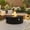 Black, variant on 38.19" Round Propane Fire Pit Table – 50,000 BTU Steel Burner, Vertical Stripe Design, Adjustable Flame, Lava Rocks, Rain Cover for Patio, Backyard, Beige