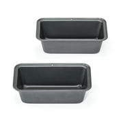 Mainstays 2pk Nonstick Mini Loaf Pan, 5.7 in W x 3 in D x 2 in H, Hand Wash Recommended