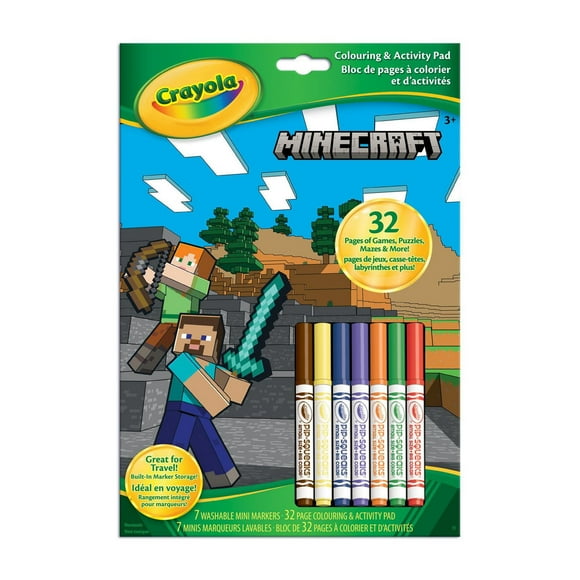 Crayola Colouring & Activity Book, Minecraft, Minecraft Colouring Pages