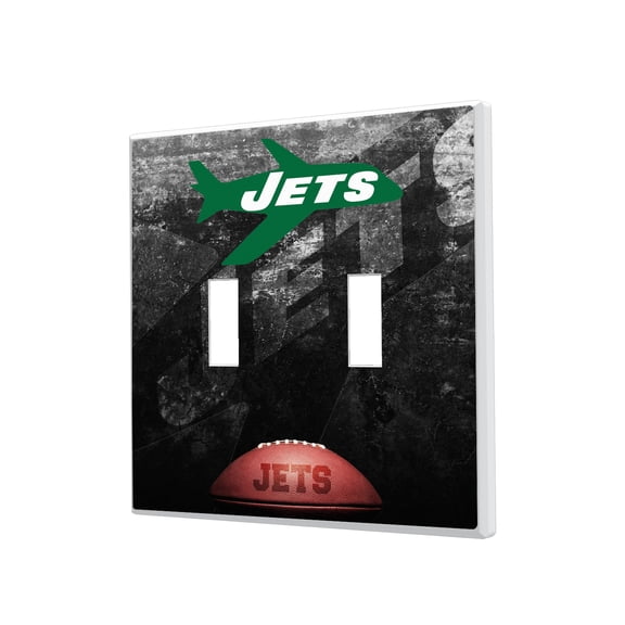 New York Jets Legendary Design Double Toggle Lightswitch Plate