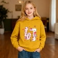 thumbnail image 1 of Girls Casual Long Sleeve Hooded Sweatshirt For Everyday Play And School Activities Product Classification, 1 of 6