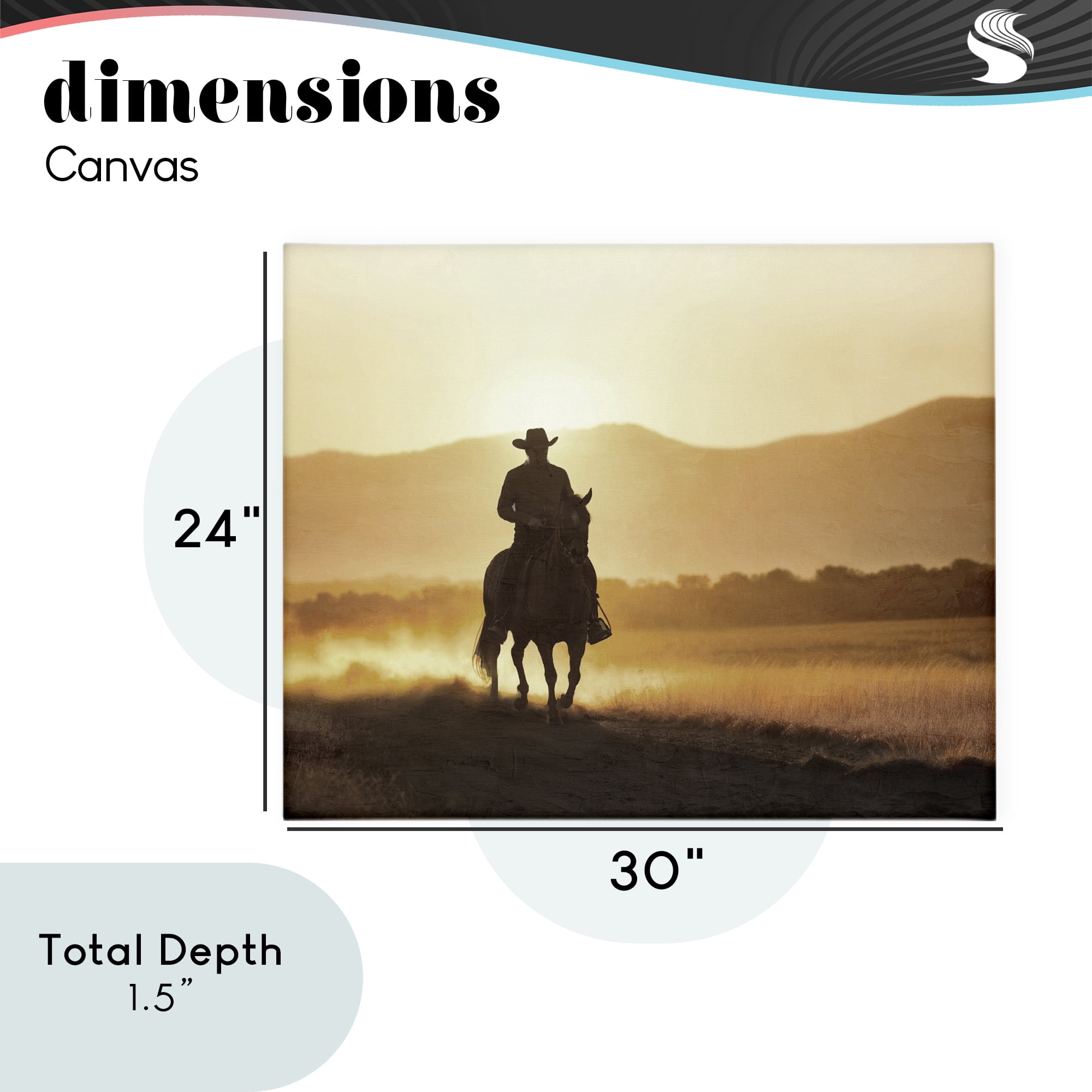 Stupell Industries Cowboy's Ride Home Canvas Wall Art, design by Kim Allen