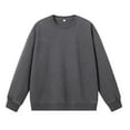 thumbnail image 2 of Sweatshirts for Men 2025 Fall Winter Washed Vintage Long Sleeve Crewneck Plain Basic Sweatshirt Pullover Tops, 2 of 4