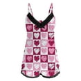 thumbnail image 5 of Valentines Sleepwear for Women Couple Date Ladies Sleeveless Deep V Vest And Shorts 2 Piece Loungewear Heart Festive Gifts Love Print Valentines Lounge Set, 5 of 5