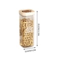 thumbnail image 3 of Contenedor hermético de 2300 ml para almacenar alimentos, recipiente sellado con tapa a presión para harina, granos y arroz, organizador de cocina de acrílico con tapa de imitación madera, tarro de, 3 of 9
